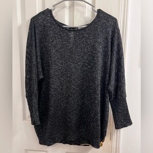 Women’s sparkly black sweater. Large long sleeve